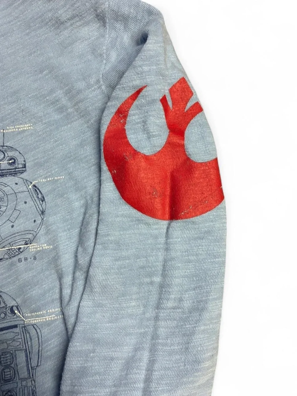 GAP Star Wars Resistance Droids Long-Sleeve Tee - Blue with Red Accents